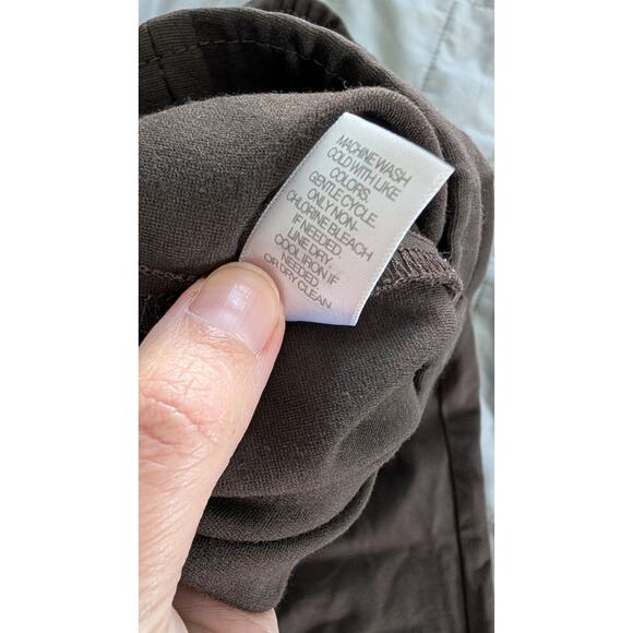 J. Jill Espresso Brown Ponte Slim Leg Pull On Pants in Large Tall - Picture 7 of 7